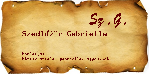 Szedlár Gabriella névjegykártya