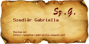 Szedlár Gabriella névjegykártya