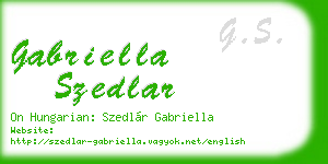 gabriella szedlar business card