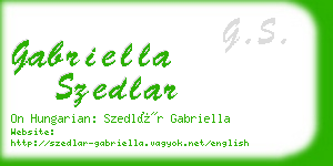 gabriella szedlar business card